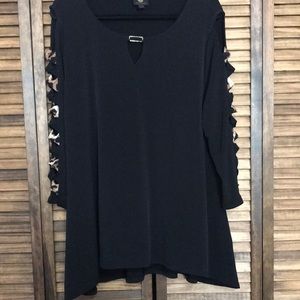 **REDUCED**JM Collection 2x-large black with leopard print